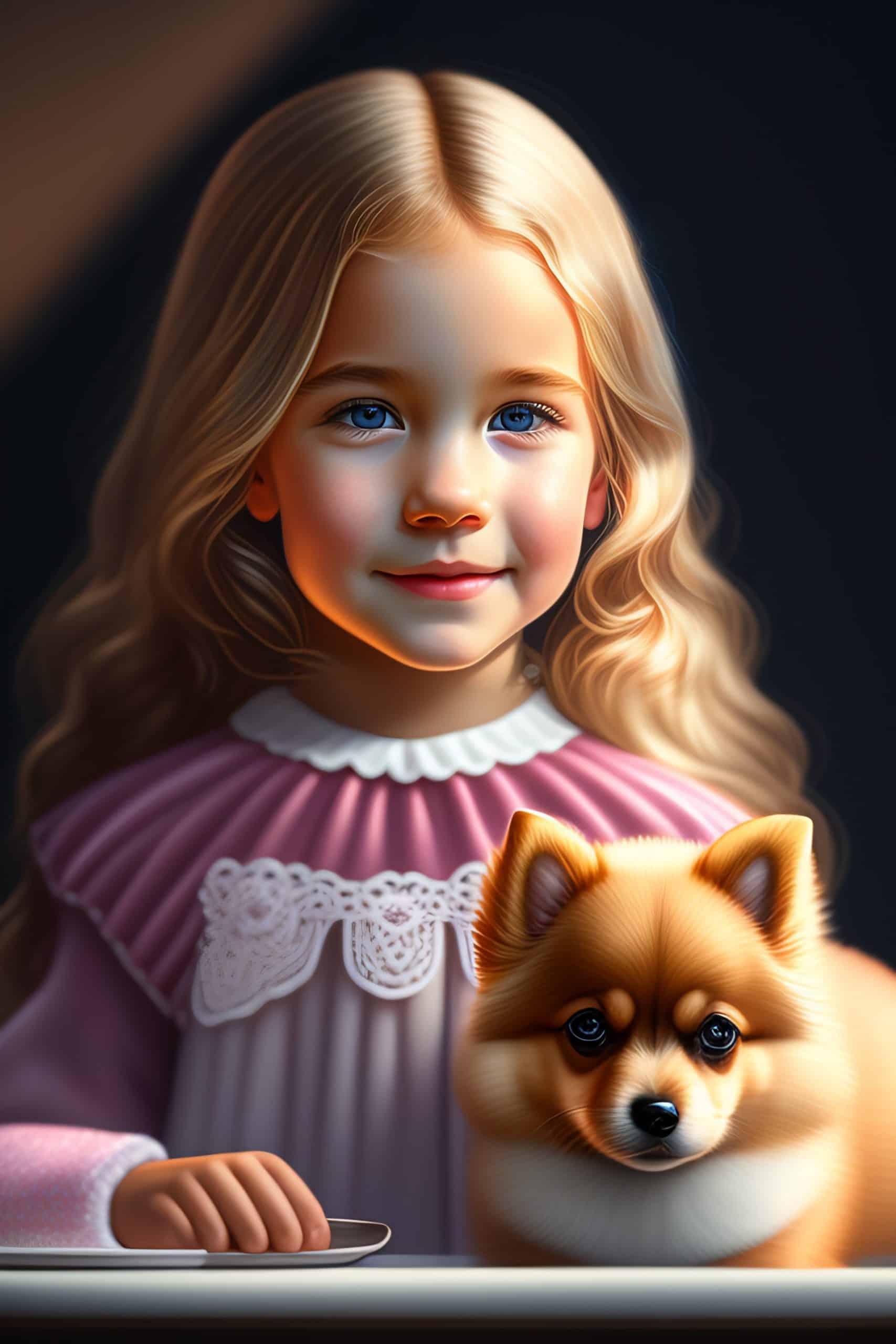 Kids girl and dog scaled